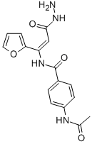 CAS 登录号：28201-92-5， alpha-(4-乙酰氨基苯甲酰胺基)-2-呋喃丙烯酰肼
