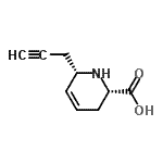 CAS 登录号：282527-19-9， (2S,6S)-6-(2-丙炔-1-基)-1,2,3,6-四氢-2-吡啶羧酸
