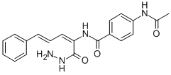 CAS 登录号:28272-08-4, 2-(4-乙酰氨基苯甲酰胺基)-5-苯基-2,4-戊二烯酰肼