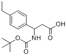 CAS 登录号：284493-61-4， 3-叔丁氧羰基氨基-3-(4-乙基-苯基)-丙酸
