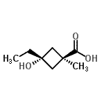 CAS 登录号：286442-90-8， 反式-3-乙基-3-羟基-1-甲基环丁烷羧酸