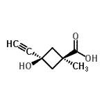CAS 登录号：286443-22-9， 顺式-3-乙炔基-3-羟基-1-甲基环丁烷羧酸