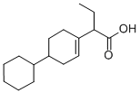 CAS 登录号:28673-54-3, 4-环己基-alpha-乙基-1-环己烯-1-乙酸