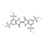 CAS 登录号:28699-96-9, 四钾(2E)-3-氧代-2-(3-氧代-5,7-二磺酸-1,3-二氢-2H-吲哚-2-亚基)-5,7-吲哚啉二磺酸酯
