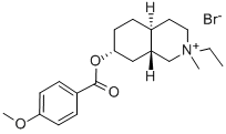 CAS#: 28798-19-8, 1,2,3,4,4alpha-alpha,5,6,7,8,8alpha-beta-Decahydro-2-Ethyl-7-alpha-Hydroxy-2-Methyl-Isoquinolium Bromide p-Anisate