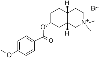 CAS#: 28798-20-1, 1,2,3,4,4alpha-beta,5,6,7,8,8alpha-beta-Decahydro-7-alpha-Hydroxy-2,2-Dimethyl-Isoquinolium Bromide p-Anisate