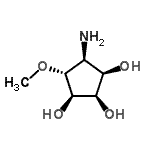 CAS 登录号：288088-59-5， (1R,2R,3R,4S,5R)-4-氨基-5-甲氧基-1,2,3-环戊烷三醇