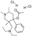 CAS 登录号：28866-62-8， [5-(二乙基氨基甲基)-1,2,5-三甲基-4-苯基-4-哌啶基]乙酸酯二盐酸盐