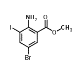 CAS 登录号：289039-83-4， 甲基2-氨基-5-溴-3-碘-苯甲酸酯