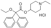 CAS 登录号:2909-91-3, 2,2-二苯基-2-乙氧基乙酸(1-乙基-4-哌啶基)酯盐酸盐