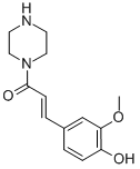 CAS 登录号：292821-46-6， 1-[3-(4-羟基-3-甲氧基苯基)-氧代-2-丙烯基]-哌嗪