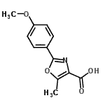 CAS 登录号：2940-24-1， 2-(4-甲氧基苯基)-5-甲基-1,3-恶唑-4-羧酸