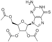 CAS 登录号:2946-36-3, 2-氨基-9-(2,3,5-三-O-乙酰基-beta-D-呋喃核糖基)-6-硫代嘌呤