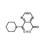 CAS 登录号：302560-90-3， 3-(1-哌啶基羰基)-2-吡嗪羧酸