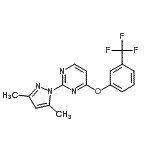 CAS 登录号：302791-49-7， 2-(3,5-二甲基-1H-吡唑-1-基)-4-[3-(三氟甲基)苯氧基]嘧啶