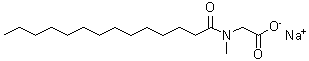 CAS 登录号：30364-51-3， N-甲基-N-(1-氧代十四烷基)氨基乙酸钠