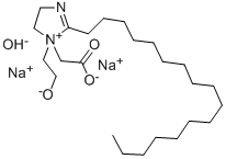 CAS 登录号:30473-39-3, 1-(羧甲基)-2-十七烷基-4,5-二氢-1-(2-羟基乙基)-1H-咪唑鎓二钠氢氧化物