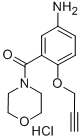 CAS 登录号：30533-86-9， (5-氨基-2-丙-2-炔氧基苯基)-吗啉-4-基甲酮盐酸盐