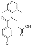 CAS 登录号：30544-73-1， 3-[(4-氯苯甲酰基)-(2,6-二甲基苯基)氨基]丙酸