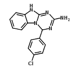 CAS 登录号：306288-55-1， 4-(4-氯苯基)-1,4-二氢[1,3,5]三嗪并[1,2-a]苯并咪唑-2-胺
