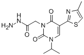 CAS 登录号：306935-29-5， 2-[5-(4-甲基-1,3-噻唑-2-基)-2,6-二氧代-3-异丙基嘧啶-1-基]乙酰肼