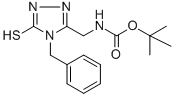 CAS 登录号：306935-43-3， 4-苄基-5-(N-叔丁氧羰基氨基甲基)-1,2,4-三唑-3-硫醇
