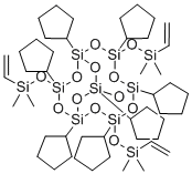 CAS 登录号：312693-39-3， 内-3,7,14-三(二甲基乙烯基硅烷基氧基)-1,3,5,7,9,11,14-七环戊基三环[7.3.3.15,11]七硅氧烷