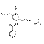 CAS 登录号:3142-46-9, 4-(苯甲酰基氨基)-2,5-二乙氧基偶氮苯三氯锌酸盐(1-)