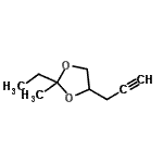 CAS 登录号：31457-56-4， 2-乙基-2-甲基-4-(2-丙炔-1-基)-1,3-二氧戊环