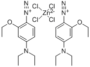 CAS 登录号:31605-03-5, 锌4-二乙基氨基-2-乙氧基偶氮苯三氯化物