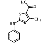 CAS 登录号：31609-42-4， 1-(2-苯胺基-4-甲基-1,3-噻唑-5-基)乙酮