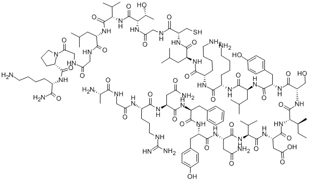 CAS#: 317331-27-4, H-Ala-Gly-Arg-Asn-Phe-Tyr-Asn-Val-Asp-Ile-Ser-Tyr-Leu-Lys-Lys-Leu-Cys-Gly-Thr-Val-Leu-Gly-Gly-Pro-Lys-NH2