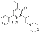 CAS 登录号:32058-65-4, 4-乙基-2-(1-吗啉-4-基丙-2-基)-6-苯基哒嗪-3-酮盐酸盐