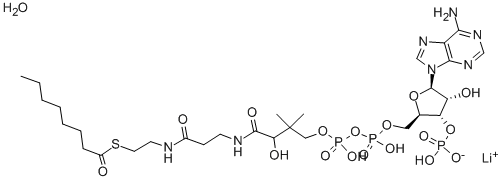 CAS#: 324518-20-9, Octanoyl Coenzyme A Lithium Salt Hydrate