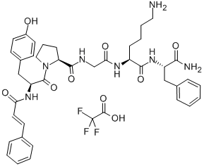 CAS#: 327177-34-4, trans-Cinnamoyl-Tyr-Pro-Gly-Lys-Phe-amide trifluoroacetate salt