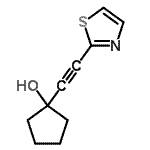 CAS 登录号：329202-29-1， 1-(1,3-噻唑-2-基乙炔基)环戊醇