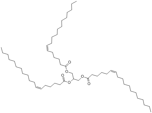 CAS 登录号：3296-43-3， 1,2,3-三[顺式-6-十八碳烯酰基]甘油