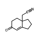 CAS 登录号：329686-73-9， (6-氧代-1,2,3,4,5,6-六氢-3aH-茚-3a-基)乙腈