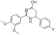 CAS 登录号:332052-63-8, 3-(3,4-二甲氧基-苯甲酰基氨基)-3-(4-氟-苯基)-丙酸