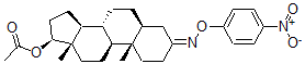 CAS 登录号：33510-68-8， [(3Z,5S,8R,9S,10S,13S,14S,17S)-10,13-二甲基-3-(4-硝基苯氧基)亚氨基-1,2,4,5,6,7,8,9,11,12,14,15,16,17-十四氢环戊烯并[a]菲-17-基]乙酸酯