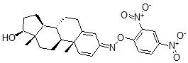 CAS 登录号：33514-82-8， (3Z,8R,9S,10R,13S,14S,17S)-3-(2,4-二硝基苯氧基)亚氨基-10,13-二甲基-6,7,8,9,11,12,14,15,16,17-十氢环戊烯并[a]菲-17-醇