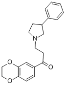 CAS 登录号:33743-96-3, 1-(2,3-二氢-1,4-苯并二氧杂环己-7-基)-3-(3-苯基吡咯烷-1-基)丙-1-酮盐酸盐