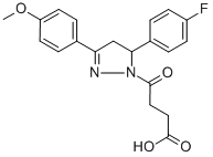 CAS#: 337482-93-6, 4-[5-(4-Fluoro-phenyl)-3-(4-methoxy-phenyl)-4,5-dihydro-pyrazol-1-yl]-4-oxo-butyric acid