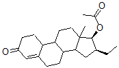 CAS 登录号：33765-80-9， [(16S,17S)-16-乙基-13-甲基-3-氧代-2,6,7,8,9,10,11,12,14,15,16,17-十二氢-1H-环戊二烯并[a]菲-17-基]乙酸酯
