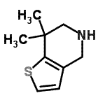 CAS 登录号：339055-35-5， 7,7-二甲基-4,5,6,7-四氢噻吩并[3,2-c]吡啶
