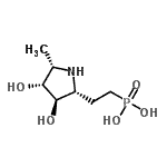 CAS 登录号：339186-28-6， {2-[(2R,3R,4R,5S)-3,4-二羟基-5-甲基-2-吡咯烷基]乙基}膦酸