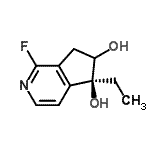 CAS 登录号：340268-59-9， (5S)-5-乙基-1-氟-6,7-二氢-5H-环戊二烯并[c]吡啶-5,6-二醇
