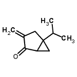 CAS 登录号：34181-27-6， 5-异丙基-3-亚甲基双环[3.1.0]己烷-2-酮
