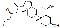CAS 登录号：34218-94-5， (2R)-2-[(3S,5S,6S,8S,10S,13R,14S,17R)-3,6-二羟基-10,13-二甲基-2,3,4,5,6,7,8,12,14,15,16,17-十二氢-1H-环戊二烯并[a]菲-17-基]-6-甲基庚烷-4-酮