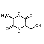 CAS 登录号：342416-68-6， (6S)-3-(羟基甲基)-6-甲基-2,5-哌嗪二酮